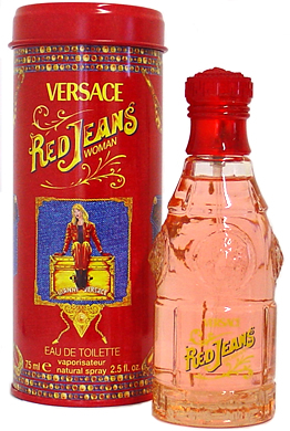versace woman red jeans